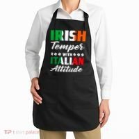 Irish Temper With Italian Attitude St Patrick Apron thumb 2