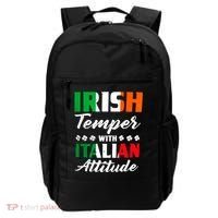 Irish Temper With Italian Attitude St Patrick Backpack thumb 0