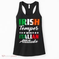 Irish Temper With Italian Attitude St Patrick Women's Tank Top thumb 0