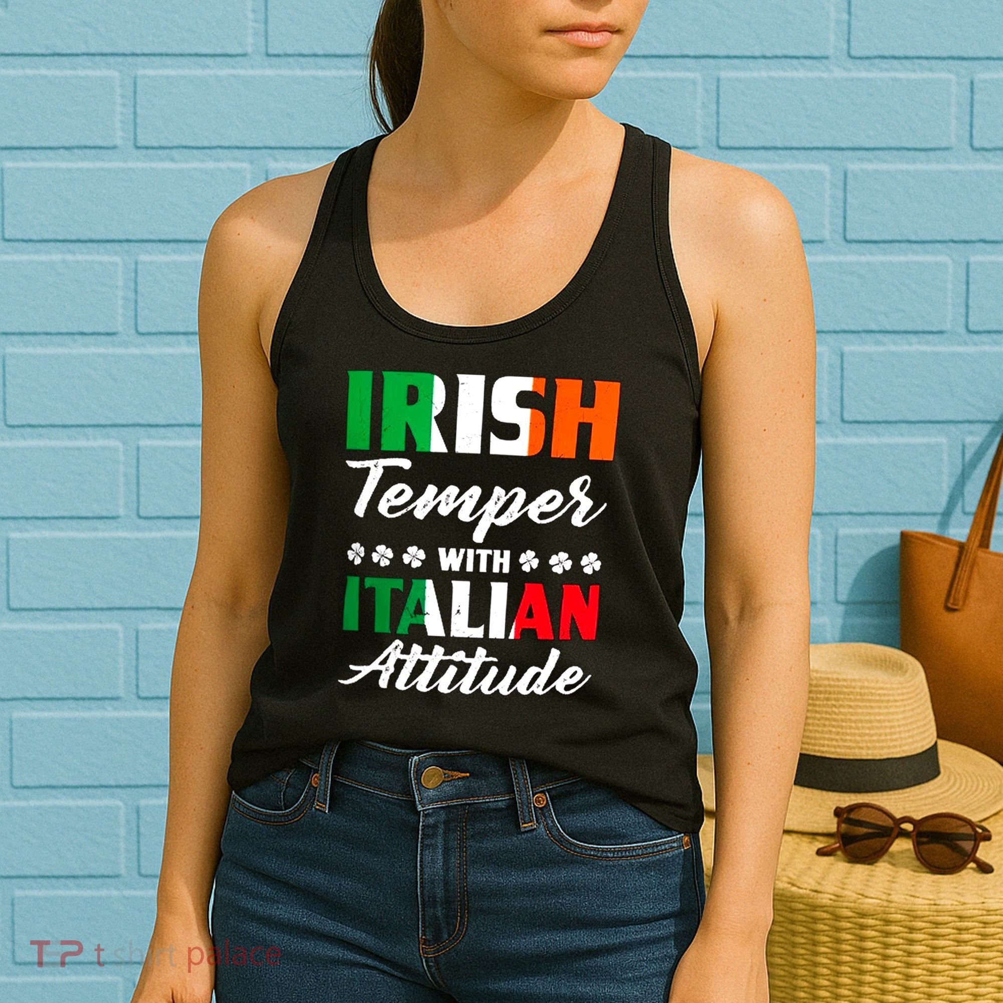 Irish Temper With Italian Attitude St Patrick Women's Tank Top