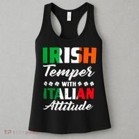 Irish Temper With Italian Attitude St Patrick Women's Tank Top thumb 3