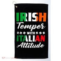 Irish Temper With Italian Attitude St Patrick Golf Towel thumb 0