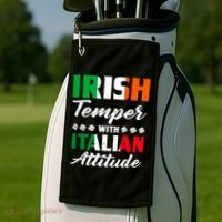 Irish Temper With Italian Attitude St Patrick Golf Towel thumb 2
