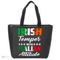 Irish Temper With Italian Attitude St Patrick Tote Bag thumb 0