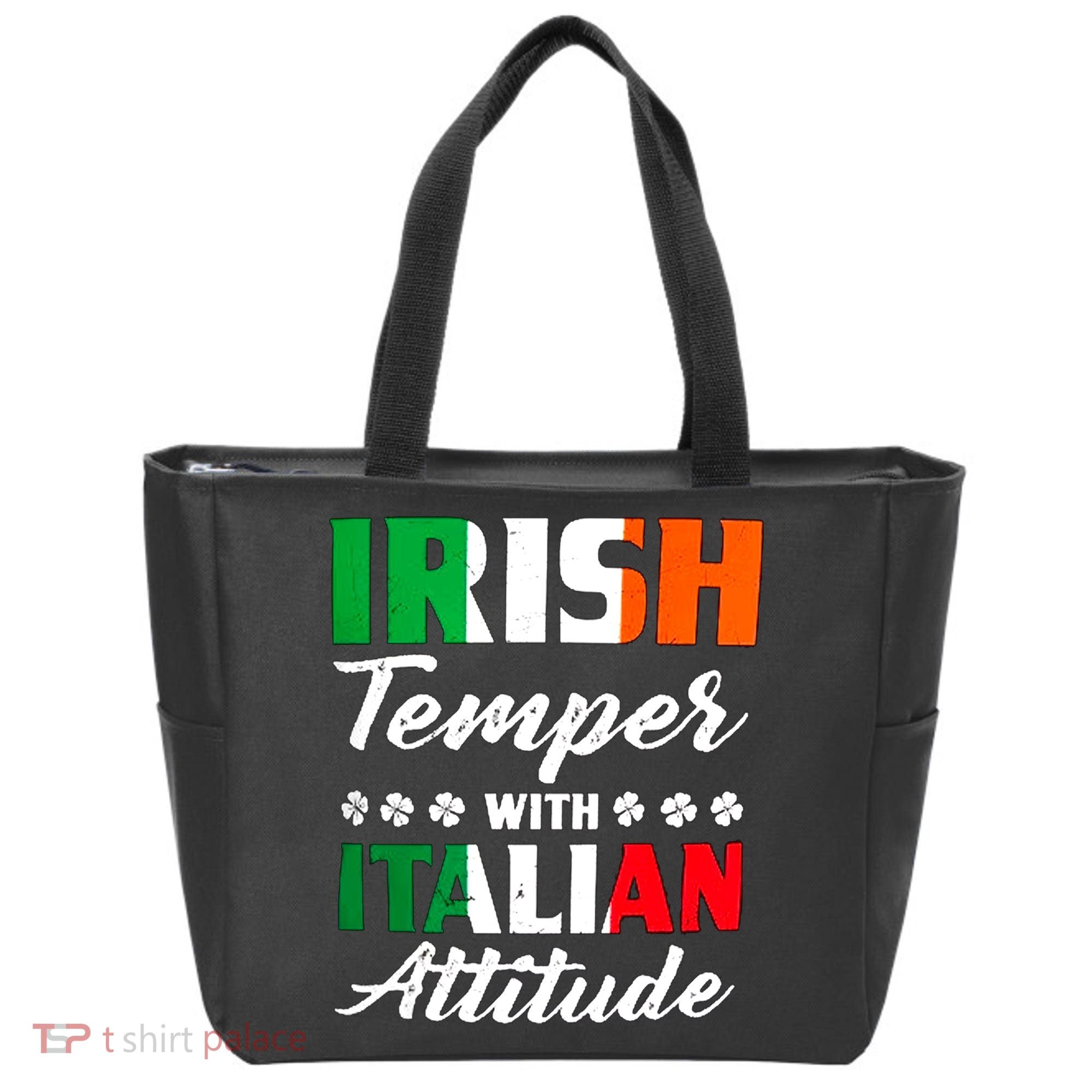 Irish Temper With Italian Attitude St Patrick Tote Bag