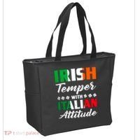 Irish Temper With Italian Attitude St Patrick Tote Bag thumb 2