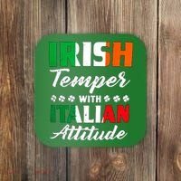 Irish Temper With Italian Attitude St Patrick Coaster thumb 0