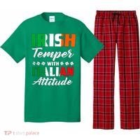 Irish Temper With Italian Attitude St Patrick Pajama Set thumb 0
