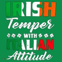 Irish Temper With Italian Attitude St Patrick Pajama Set thumb 2