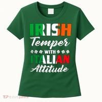 Irish Temper With Italian Attitude St Patrick Women's T-Shirt thumb 0
