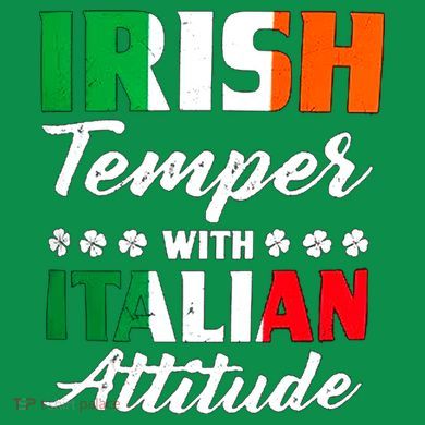 Irish Temper With Italian Attitude St Patrick Kids Sweatshirt