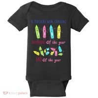 If Teachers Were Crayons Beginning Of The Year End The Year Baby Bodysuit thumb 0