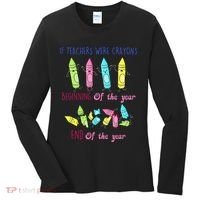 If Teachers Were Crayons Beginning Of The Year End The Year Women's Long Sleeve Shirt thumb 0