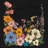 In The Waiting God Is Working Floral Wildflower Jesus Toddler Zip Fleece Hoodie thumb 2