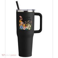 In The Waiting God Is Working Floral Wildflower Jesus 40oz Vacuum Insulated Stainless Steel Travel Tumbler thumb 0