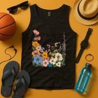 In The Waiting God Is Working Floral Wildflower Jesus Tank Top thumb 4