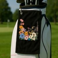 In The Waiting God Is Working Floral Wildflower Jesus Golf Towel thumb 2
