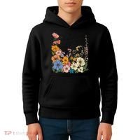 In The Waiting God Is Working Floral Wildflower Jesus Kids Hoodie thumb 4