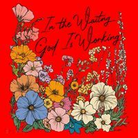 In The Waiting God Is Working Floral Wildflower Jesus Santa Hat thumb 1