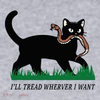 ILl Tread Wherever I Want Funny Cat Lover Women's Sweatshirt thumb 2