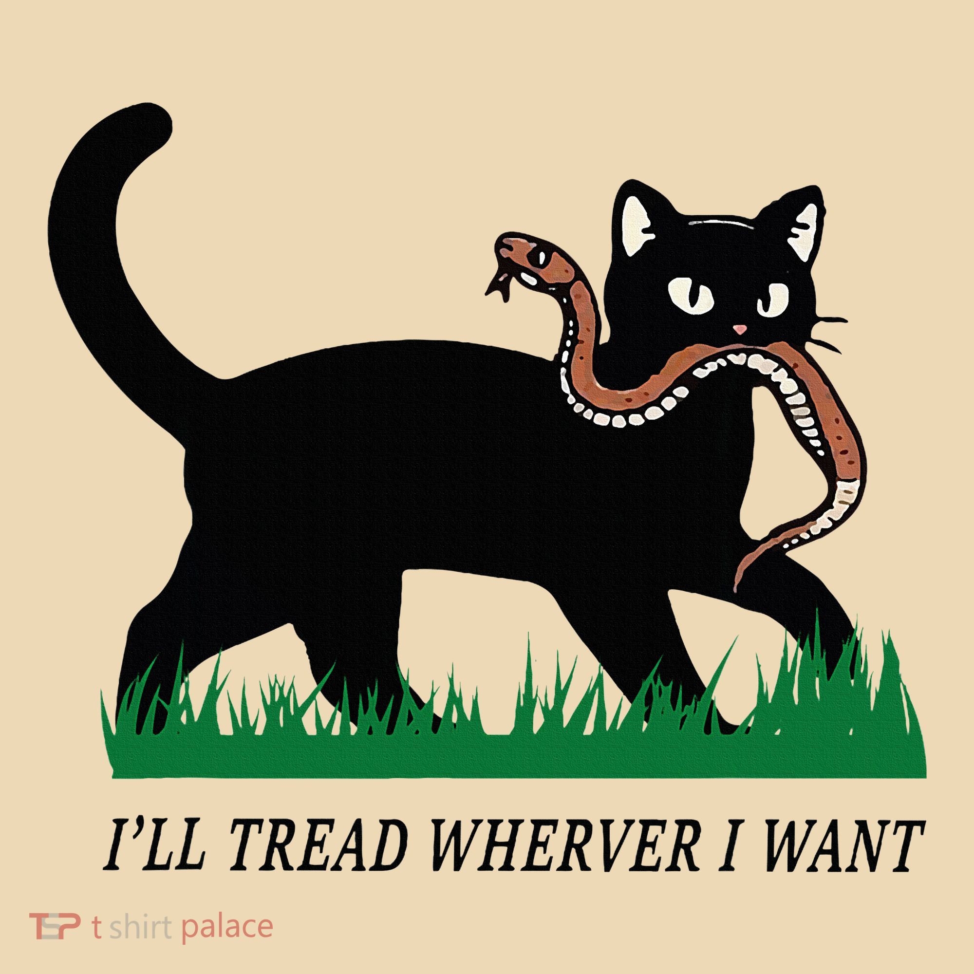 ILl Tread Wherever I Want Funny Cat Lover Tote Bag