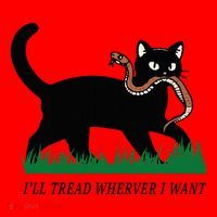 ILl Tread Wherever I Want Funny Cat Lover Santa Hat thumb 1