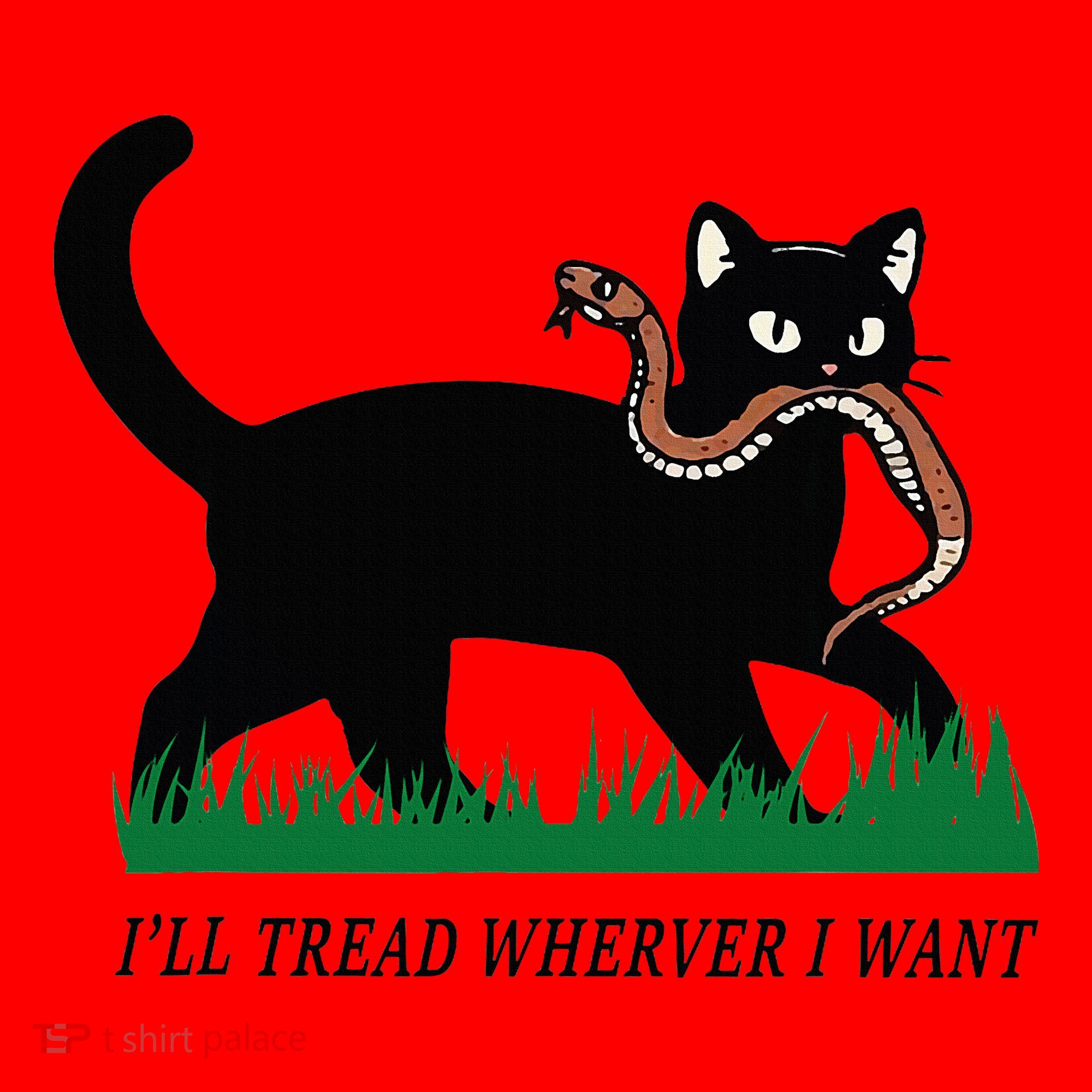 ILl Tread Wherever I Want Funny Cat Lover Santa Hat