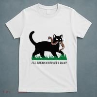 ILl Tread Wherever I Want Funny Cat Lover T-Shirt thumb 5