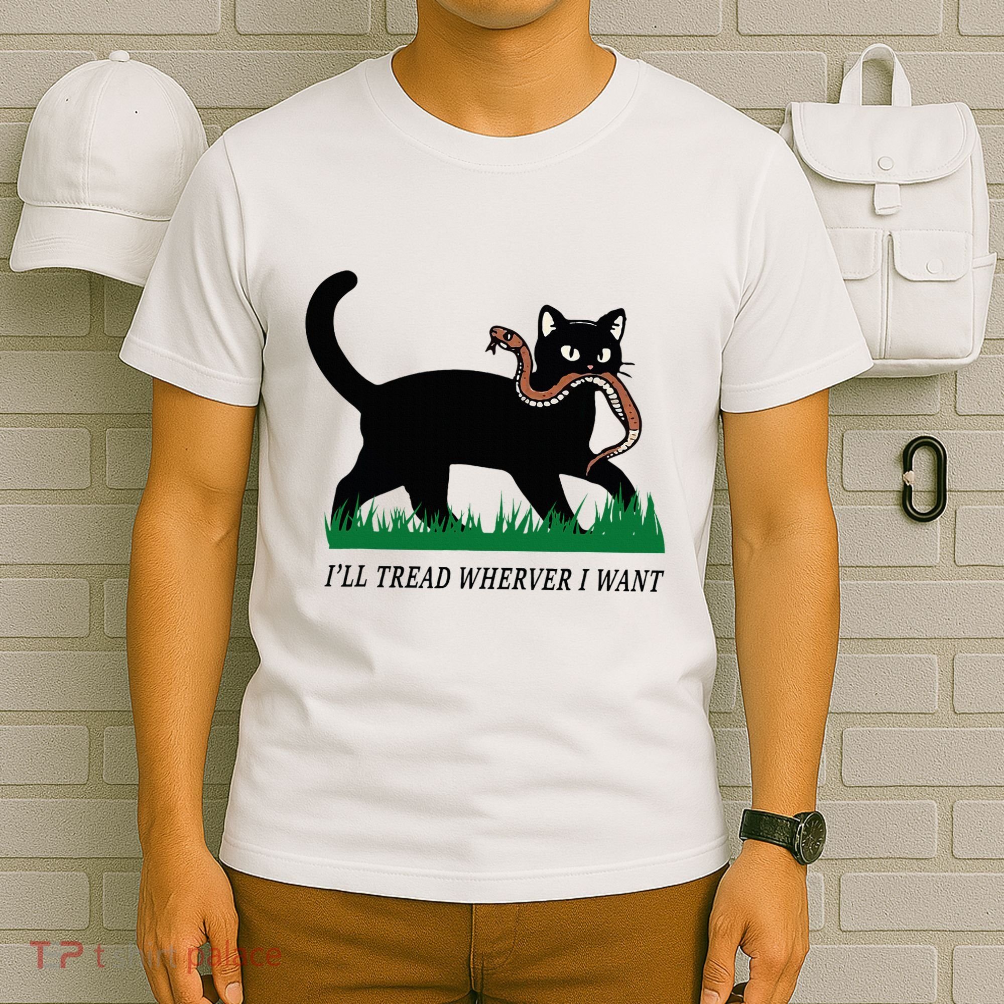 ILl Tread Wherever I Want Funny Cat Lover T-Shirt