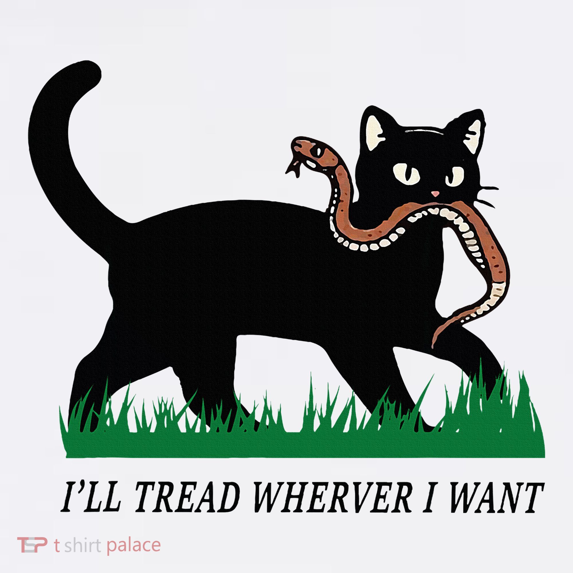 ILl Tread Wherever I Want Funny Cat Lover T-Shirt