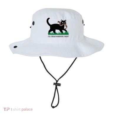 ILl Tread Wherever I Want Funny Cat Lover Bucket Hat