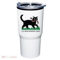 ILl Tread Wherever I Want Funny Cat Lover Tumbler thumb 0