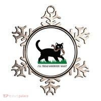 ILl Tread Wherever I Want Funny Cat Lover Ornament thumb 0