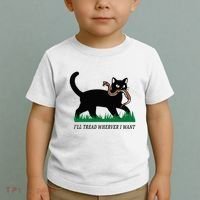 ILl Tread Wherever I Want Funny Cat Lover Toddler T-Shirt thumb 2