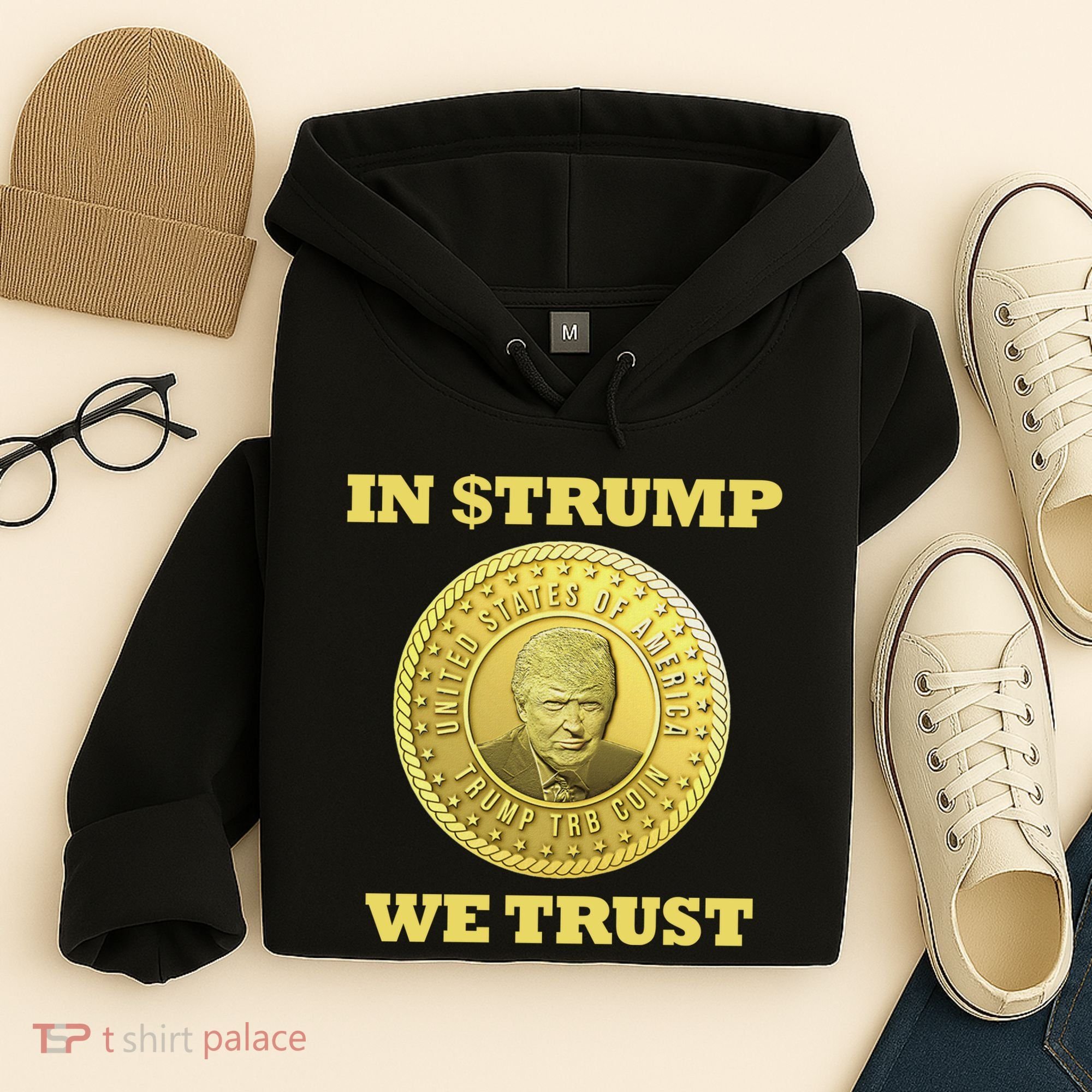 In $Trump We Trust Meme Coin Hoodie