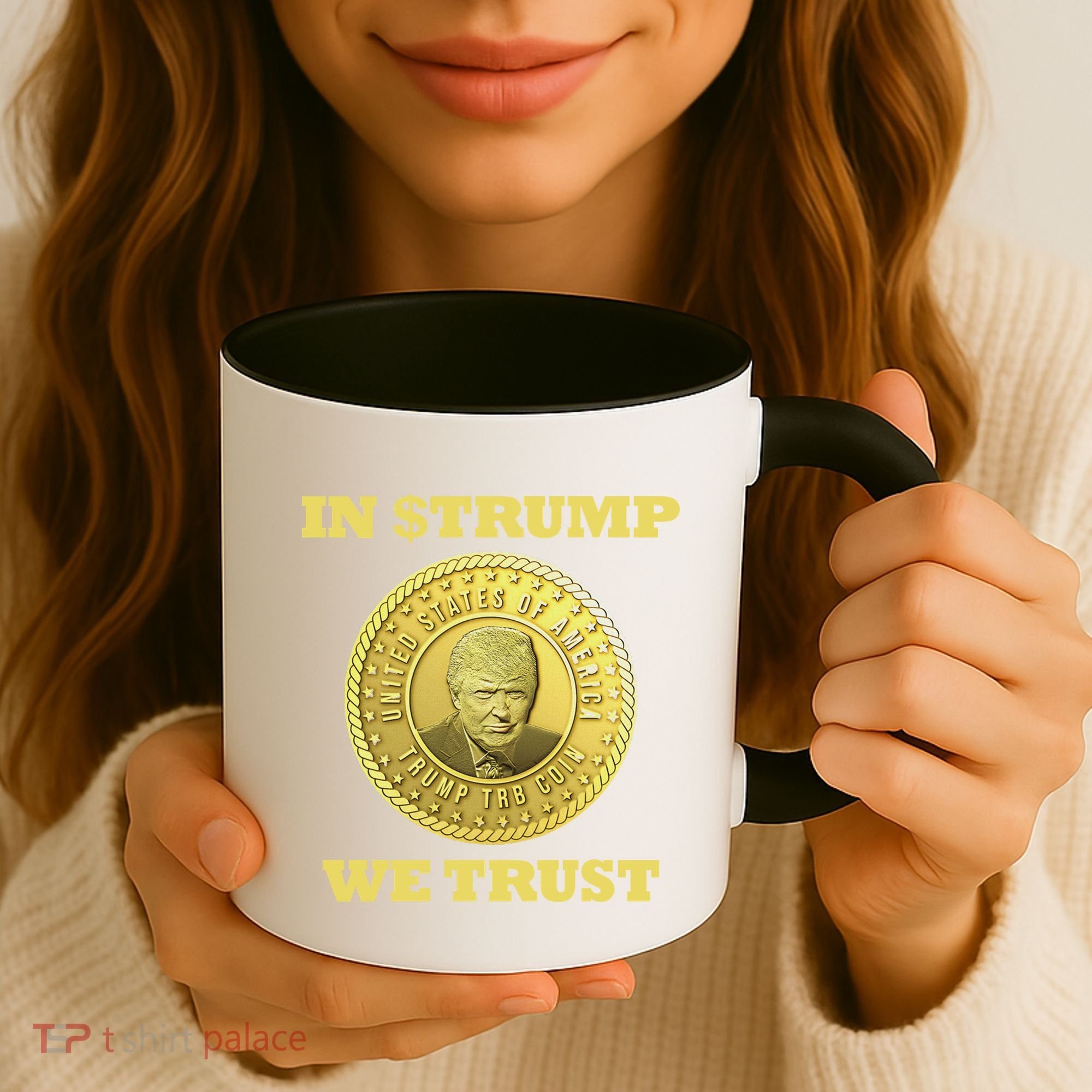 In $Trump We Trust Meme Coin Coffee Mug