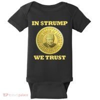 In $Trump We Trust Meme Coin Baby Bodysuit thumb 0