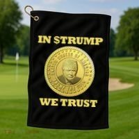 In $Trump We Trust Meme Coin Golf Towel thumb 1
