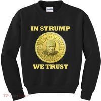 In $Trump We Trust Meme Coin Kids Sweatshirt thumb 0