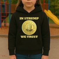In $Trump We Trust Meme Coin Kids Hoodie thumb 3