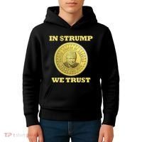 In $Trump We Trust Meme Coin Kids Hoodie thumb 4