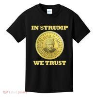 In $Trump We Trust Meme Coin Kids T-Shirt thumb 0