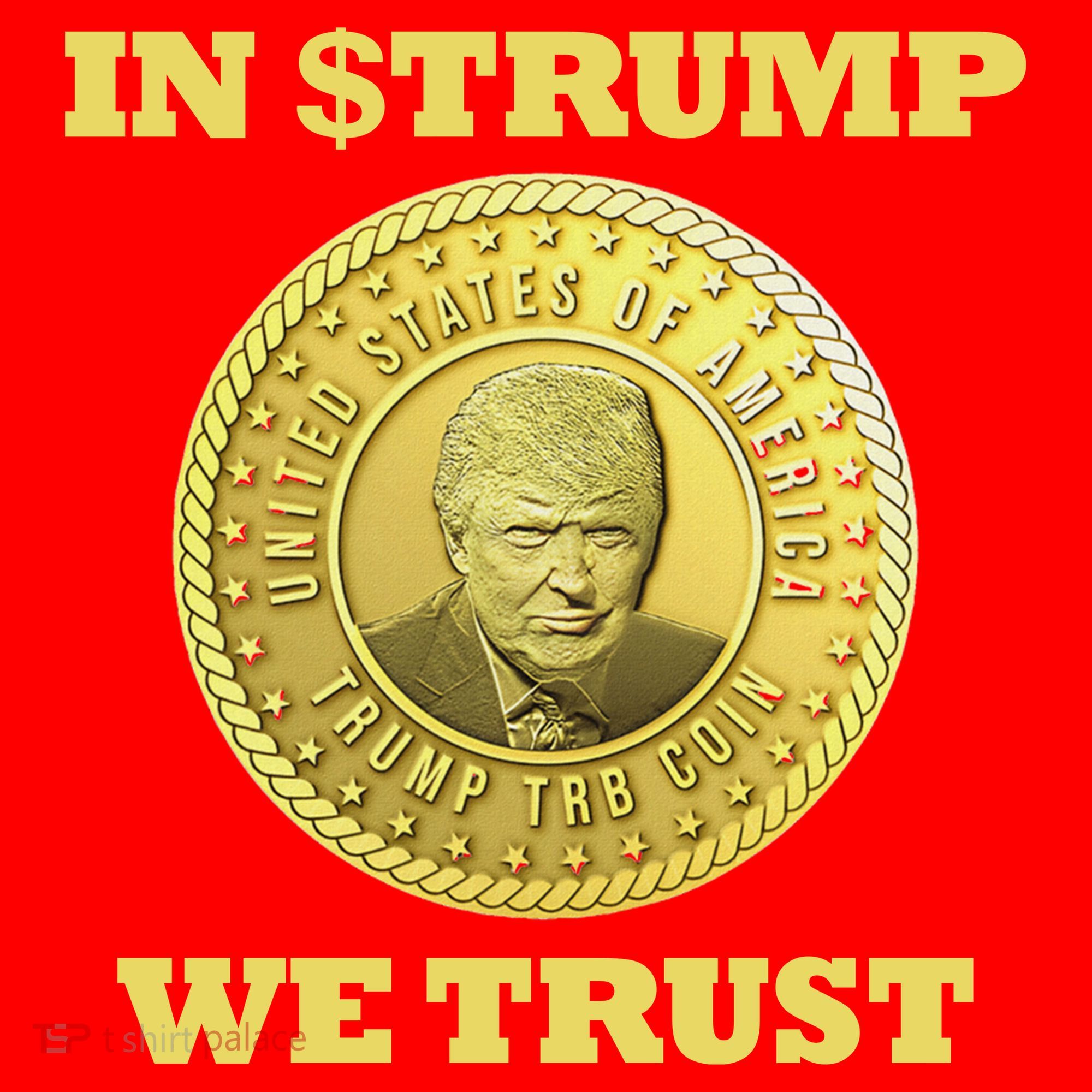 In $Trump We Trust Meme Coin Santa Hat