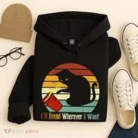 ILl Tread Wherever I Want Funny Cat Lover Hoodie thumb 4