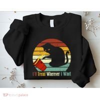 ILl Tread Wherever I Want Funny Cat Lover Sweatshirt thumb 2