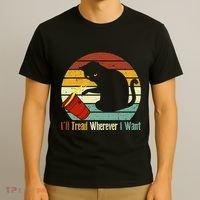 ILl Tread Wherever I Want Funny Cat Lover T-Shirt thumb 3