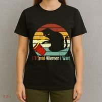 ILl Tread Wherever I Want Funny Cat Lover T-Shirt thumb 4