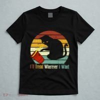 ILl Tread Wherever I Want Funny Cat Lover T-Shirt thumb 5