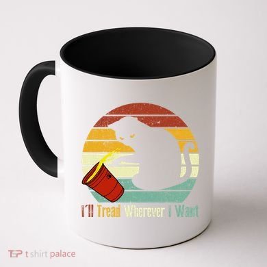 ILl Tread Wherever I Want Funny Cat Lover Coffee Mug