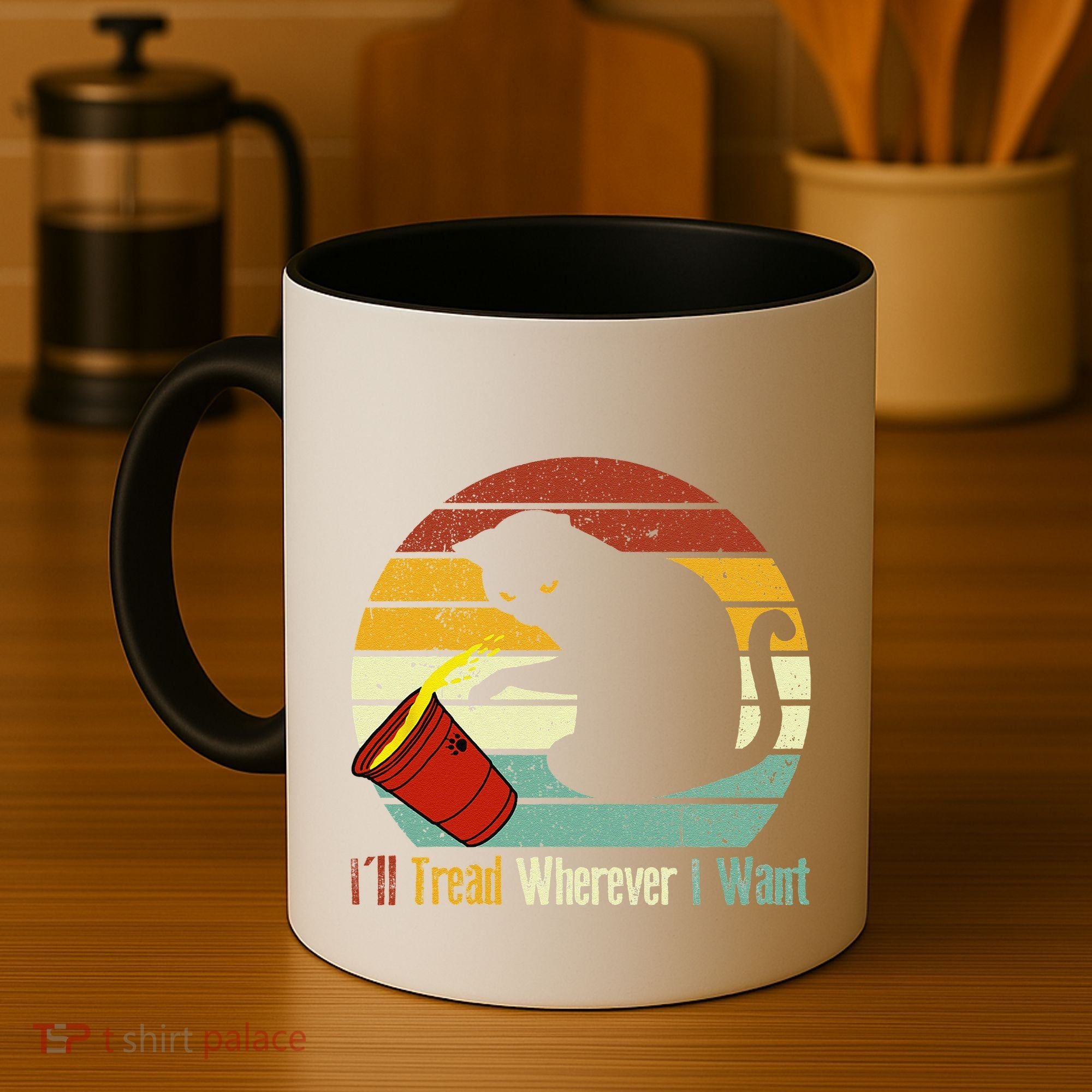 ILl Tread Wherever I Want Funny Cat Lover Coffee Mug